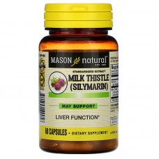 Mason Natural, Milk Thistle (Silymarin), Standardized Extract, 60 Capsules