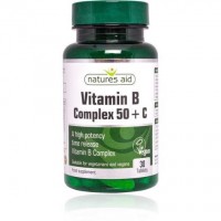 Natures Aid Vitamin B Complex + C High Potency -with Vitamin C 30