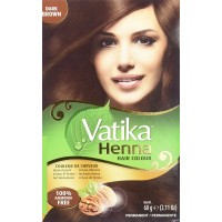 Vatika Henna Hair Colours - Henna Based - 60 Gram (Dark Brown) by Dabur