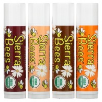 Sierra Bees, Organic Lip Balm Variety Pack, 4 Pack,  (4.25 g) Each
