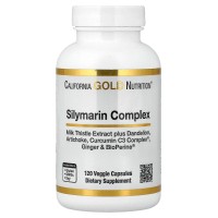 California Gold Nutrition, Silymarin Complex, Milk Thistle Extract Plus Dandelion, Artichoke, Curcumin C3 Complex®, Ginger, and BioPerine®, 120 Veggie Capsule