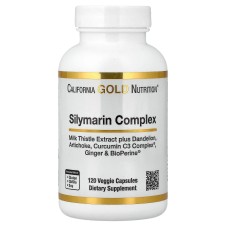 California Gold Nutrition, Silymarin Complex, Milk Thistle Extract Plus Dandelion, Artichoke, Curcumin C3 Complex®, Ginger, and BioPerine®, 120 Veggie Capsule