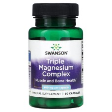 Swanson, Triple Magnesium Complex, 400 mg, 30 Vegan Capsules, Swanson, Triple Magnesium Complex, 400 mg, 30 Vegan Capsules,