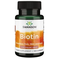 Swanson, Biotin, 5,000 mcg, 30 Capsules Swanson, Biotin, 5,000 mcg, 30 Capsules