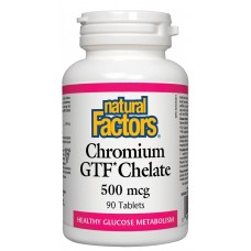 Natural Factors, Chromium GTF Chelate, 500 mcg, 90 Tablets