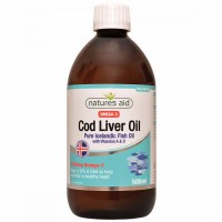 Natures Aid Cod Liver Oil - Omega 3 - 500ml Liquid