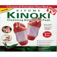 Kinoki Detox Foot Patches Pads Body Toxins Feet Slimming Cleansing Herbal, 10pcs