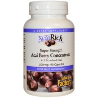 Natural Factors, AcaiRich, Acai Berry Concentrate, 500 mg, 90 Capsules