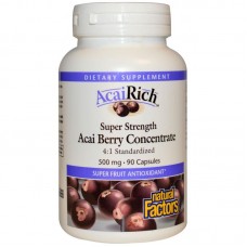 Natural Factors, AcaiRich, Acai Berry Concentrate, 500 mg, 90 Capsules