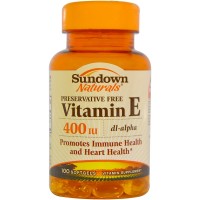 Sundown Naturals, Vitamin E, 400 IU, 100 Softgels