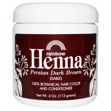 Rainbow Research, Henna, Hair Color and Conditioner, Dark Brown (113g)