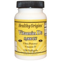 Healthy Origins Vitamin D3, 5,000 IU, 90 Softgels